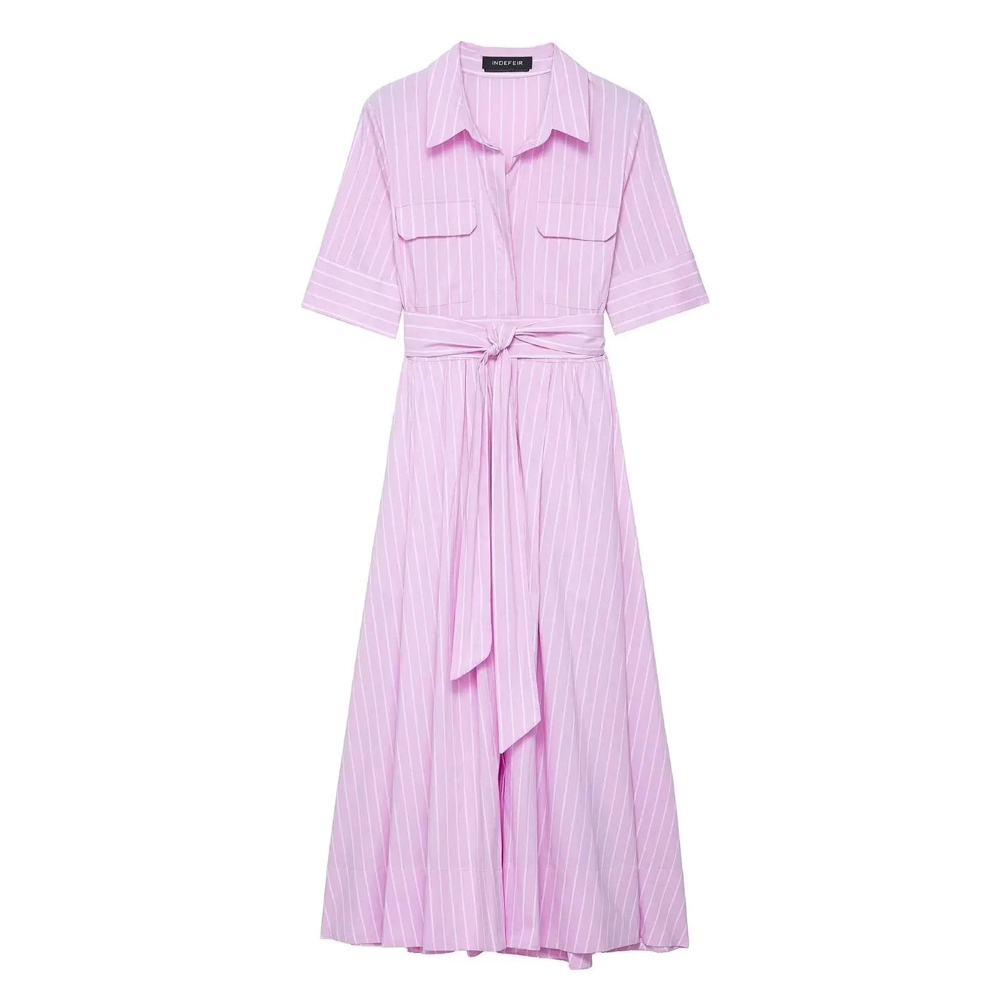 Ariane Hemdblusenkleid midi mit Gürtel