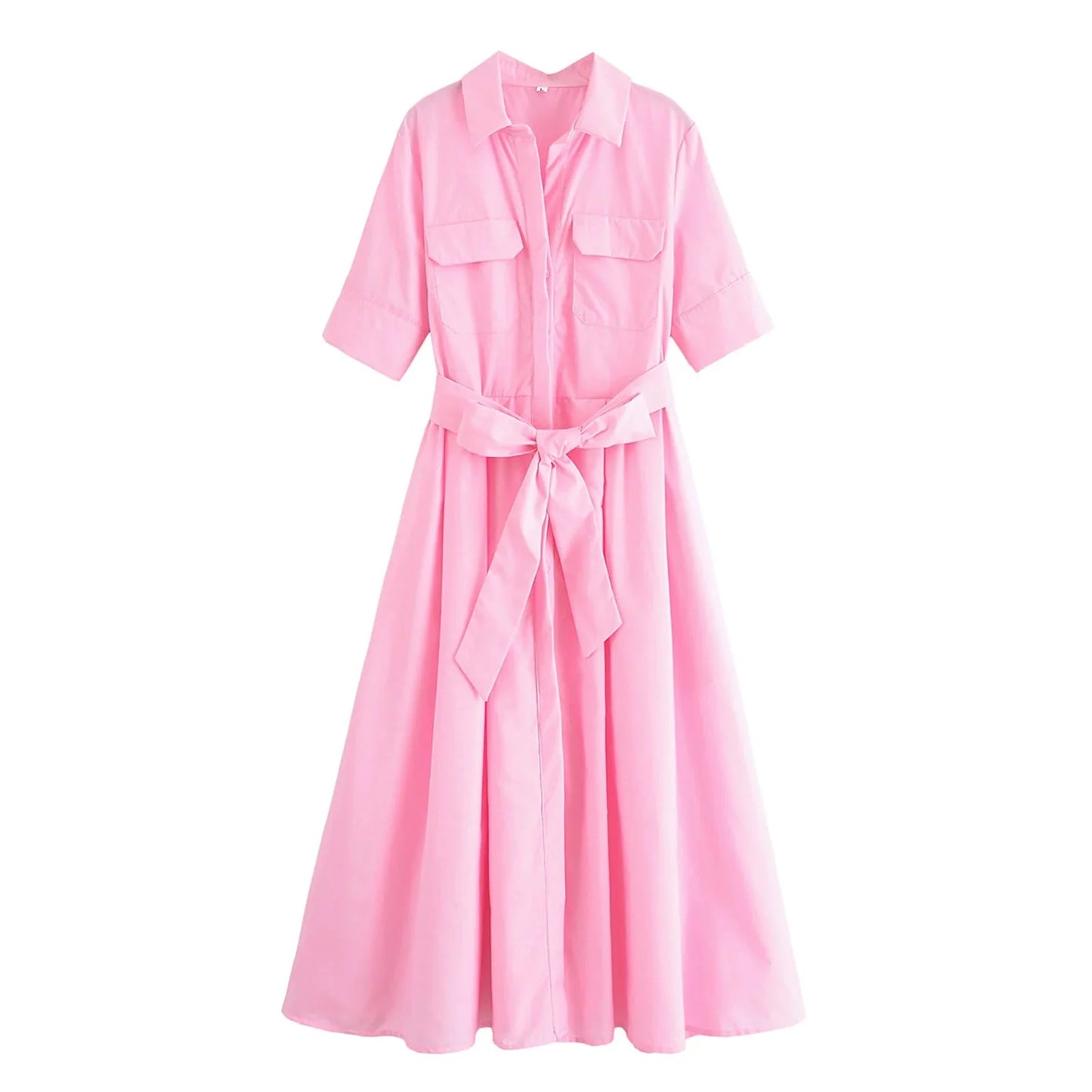 Ariane Hemdblusenkleid midi mit Gürtel