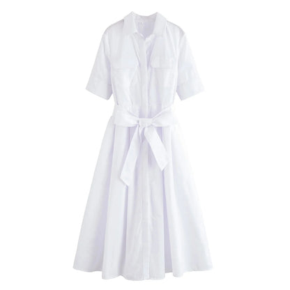 Ariane Hemdblusenkleid midi mit Gürtel