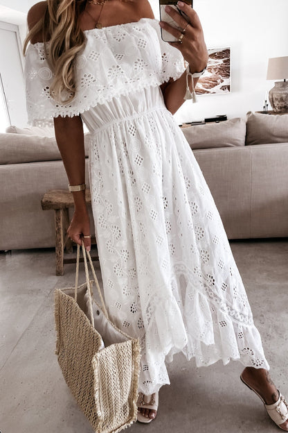 Aurore Boho Off-Shoulder Maxikleid