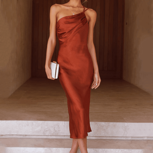 Beatrice One-Shoulder Midikleid für Hochzeitsgäste