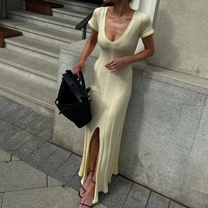 Bernadette Rib-Knit Maxi Dress
