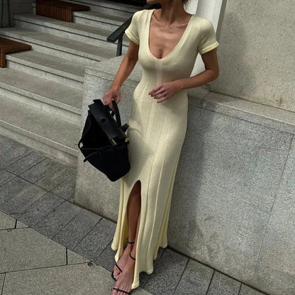 Bernadette Rib-Knit Maxi Dress