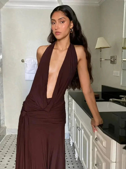 Bianca Deep V Bandage Dress