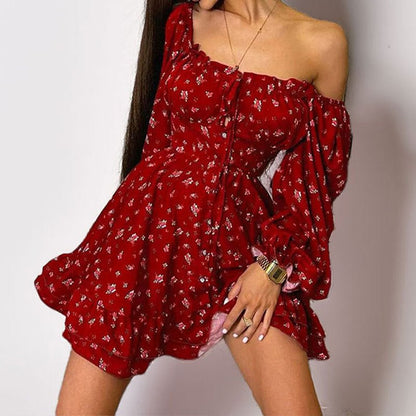 Bianca Off-Shoulder Ruffle Mini Dress