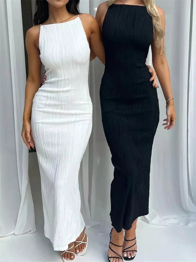 Bianca Sleeveless Party Dress with Back Slit