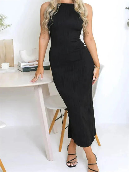 Bianca Sleeveless Party Dress with Back Slit