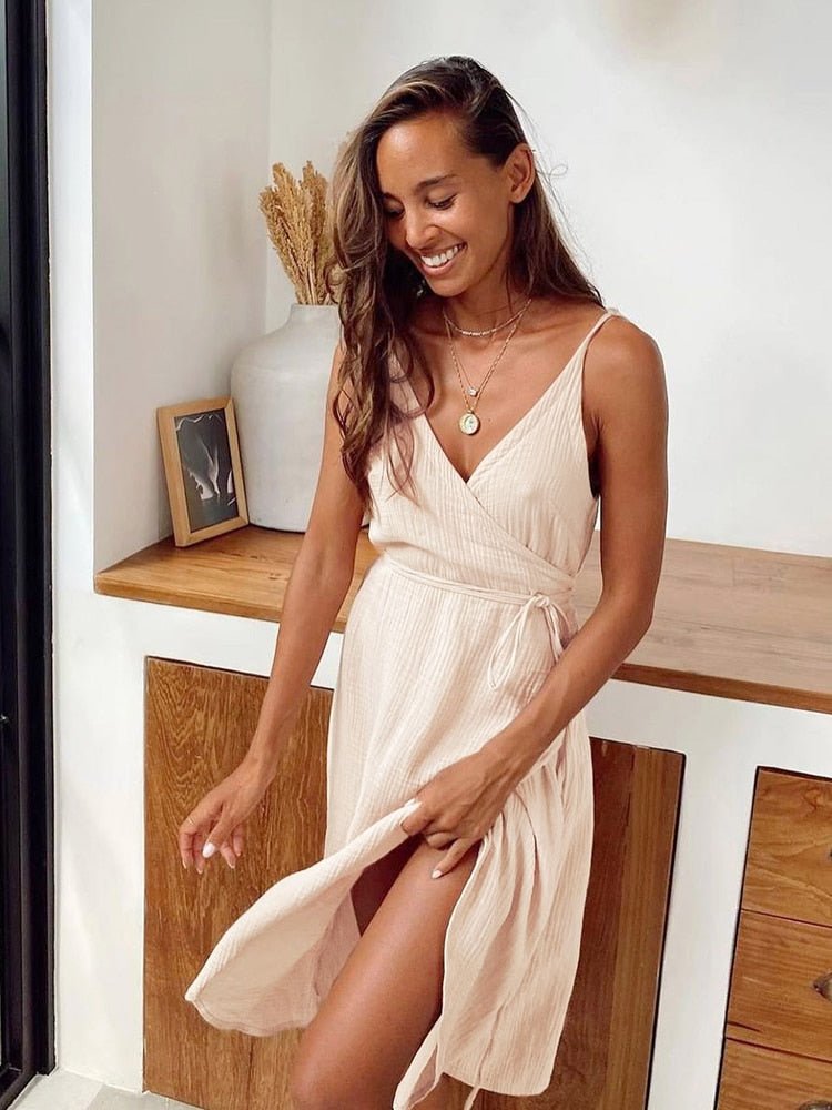 Bianca summer dress with spaghetti straps