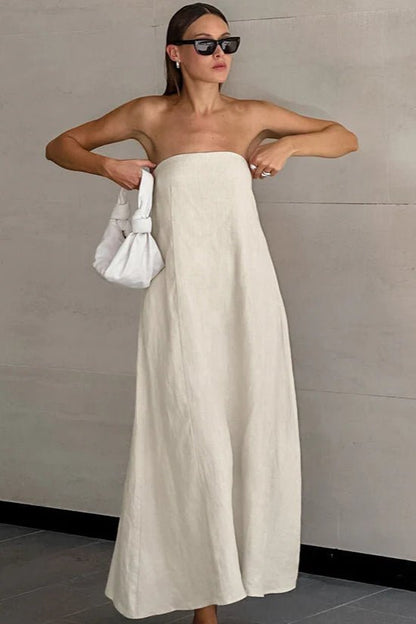 Bianca Strapless Backless Maxi Dress