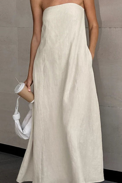 Bianca Strapless Backless Maxi Dress