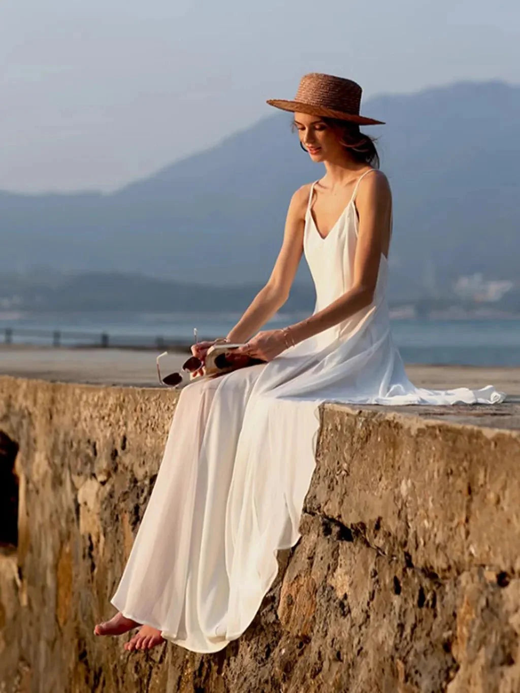 Bianca V-Neck Backless Strappy Maxi Dress