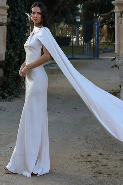 Elegant Satin Halter Dress