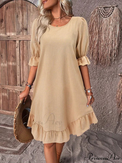 Celeste Ruffled Hem Smock Dress