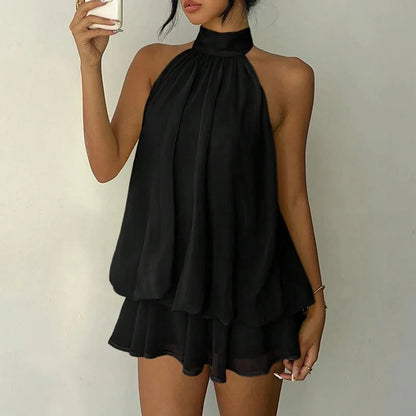 Eden Halterneck Backless Mini Dress