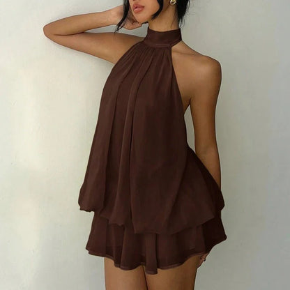 Eden Halterneck Backless Mini Dress