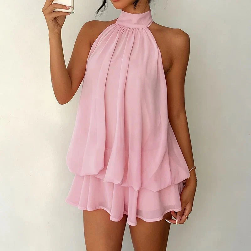 Eden Halterneck Backless Mini Dress