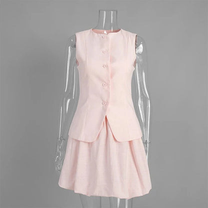 Imani Elegant Vest Skirt Set