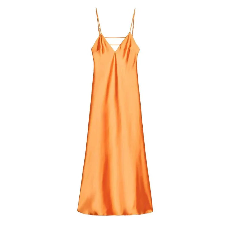 Kirra Satin Backless Maxi Dress