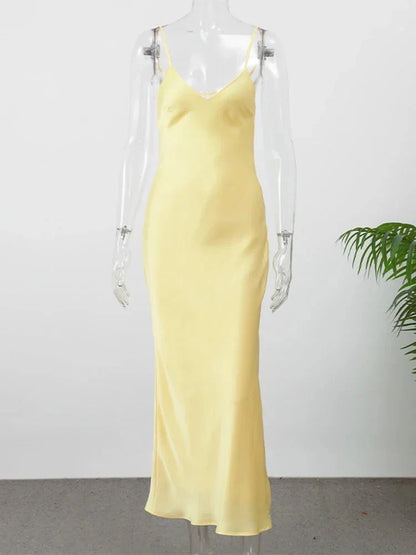 Kirra Satin Backless Maxi Dress