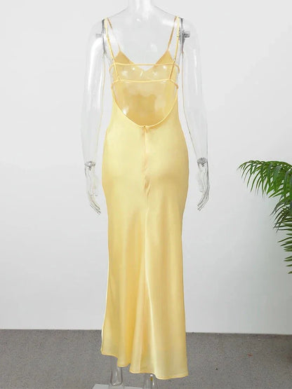 Kirra Satin Backless Maxi Dress