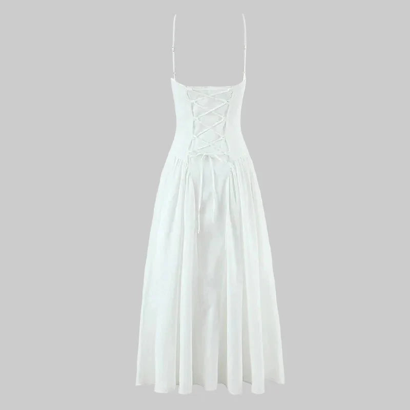 Luciana Dungaree Midi Dress