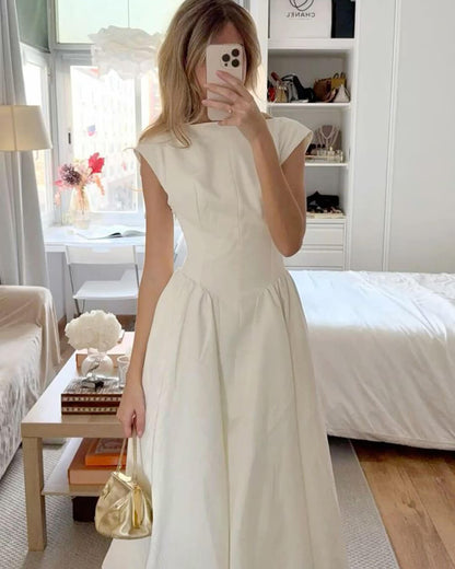 Rosalind Midikleid ohne Ärmel mit Cut-outs