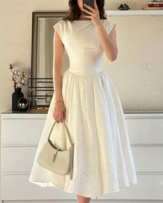 Rosalind Midikleid ohne Ärmel mit Cut-outs