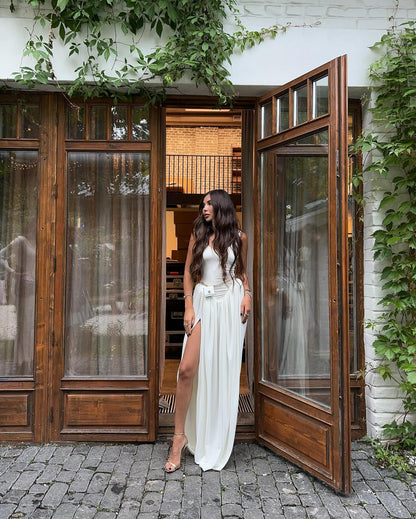Sienna Maxi-Kleid mit hohem Schlitz