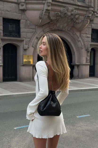 Backless mini dress