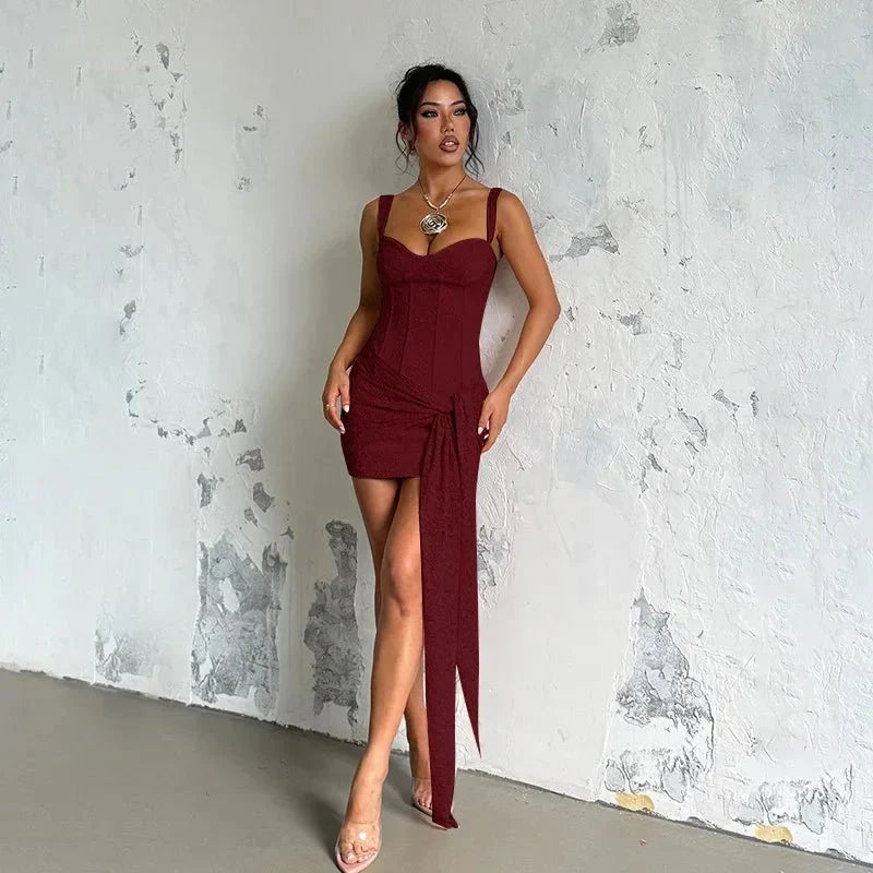 Ärmelloses Korsett-Mini-Kleid