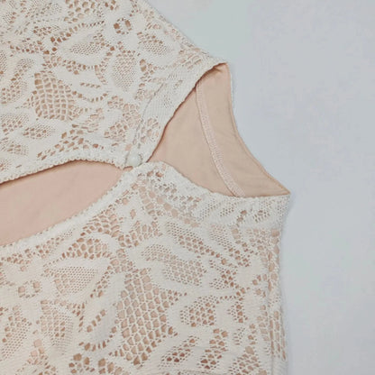 Cut-Out Lace Mini Dress