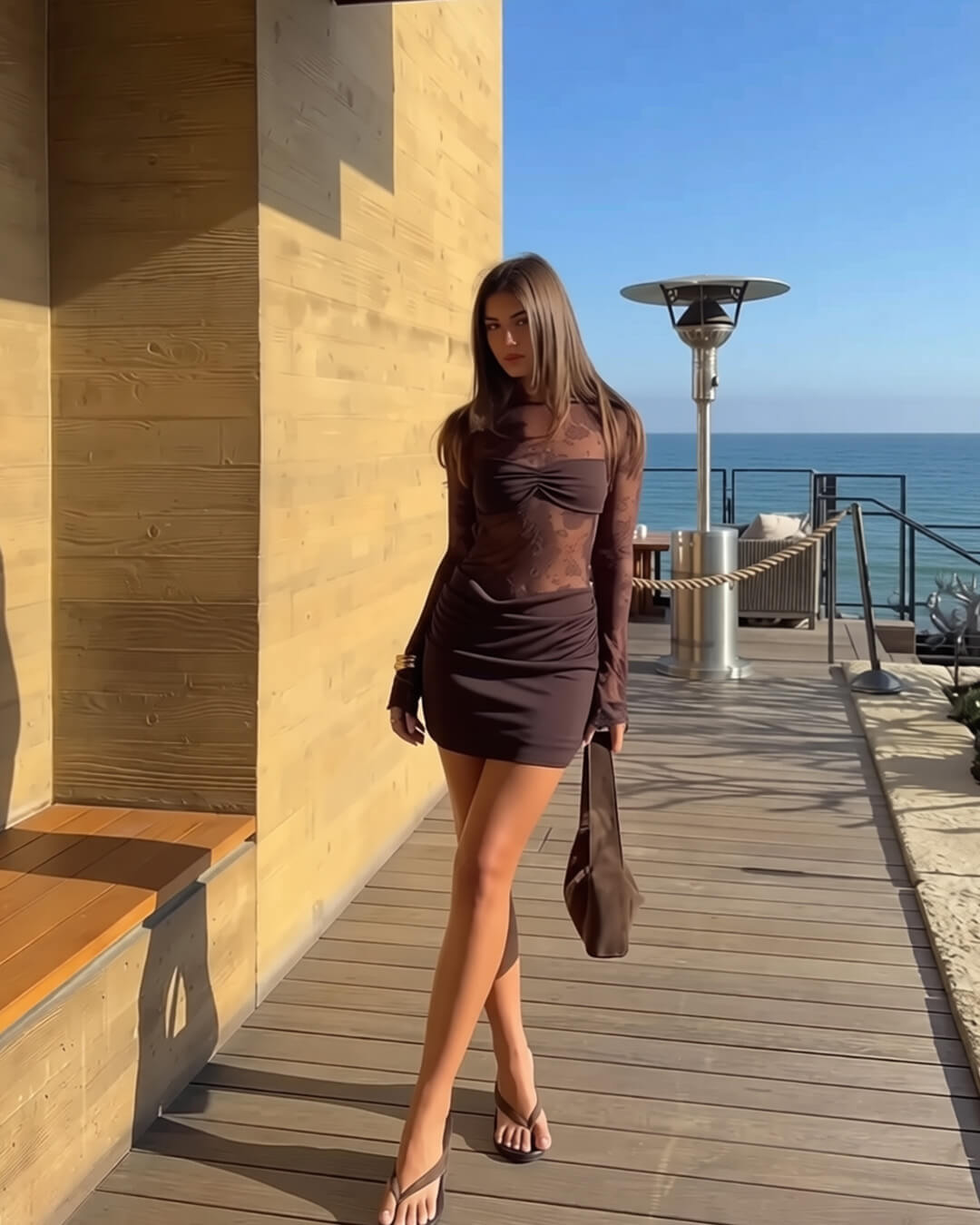 Backless Lace Mini Dress
