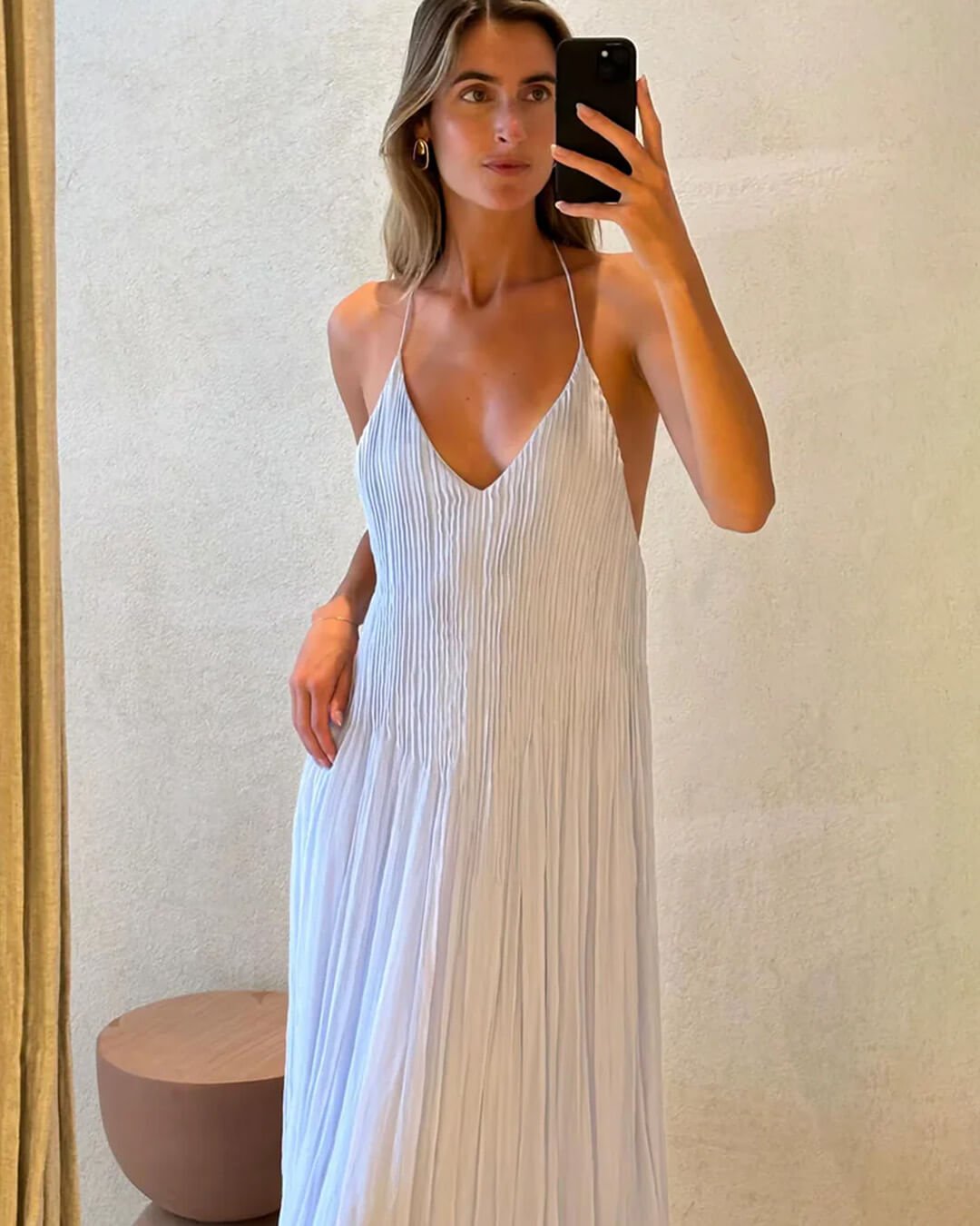 Rückenfreies Maxi-Kleid