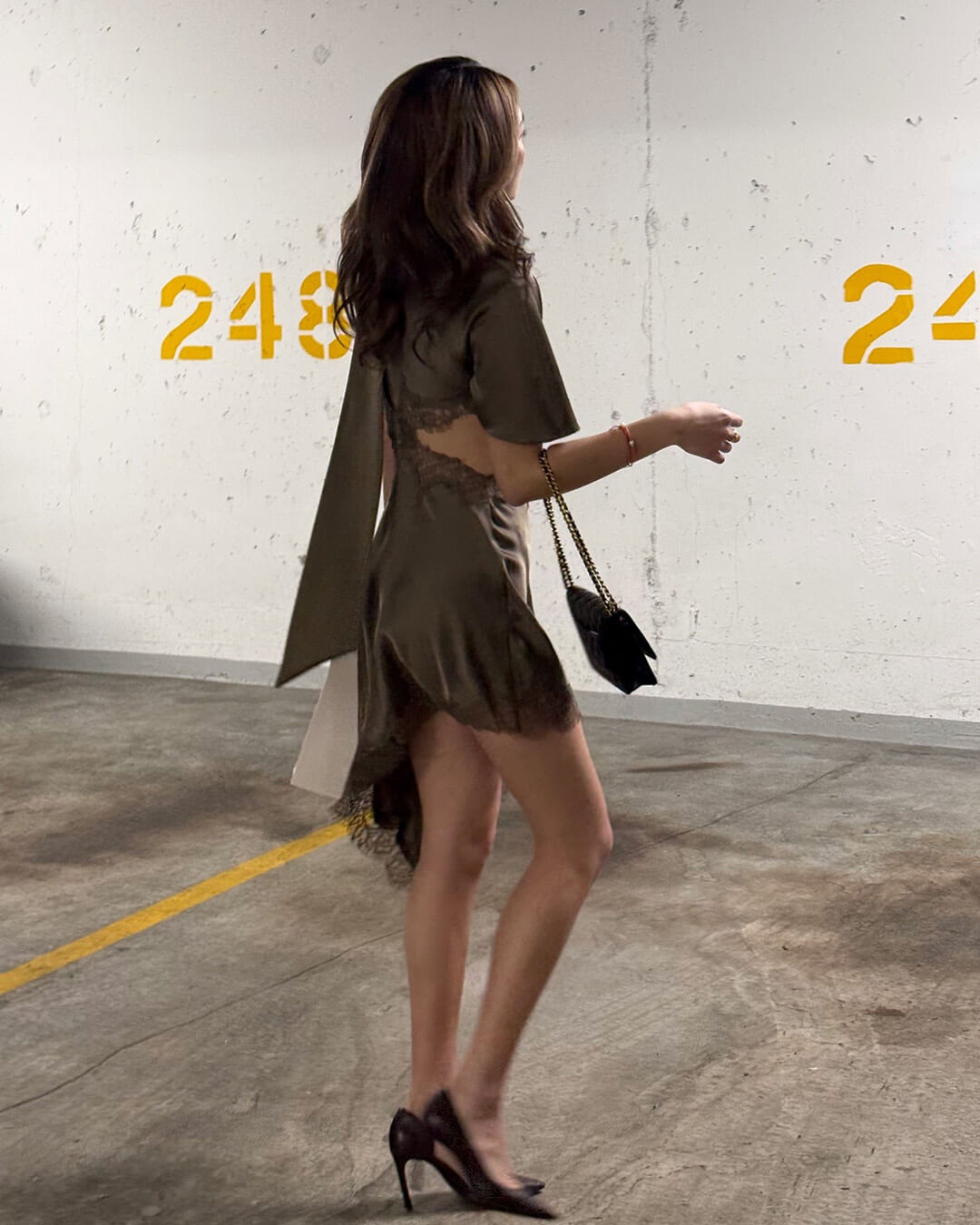 Bianca Cut-Out Satin Mini Dress