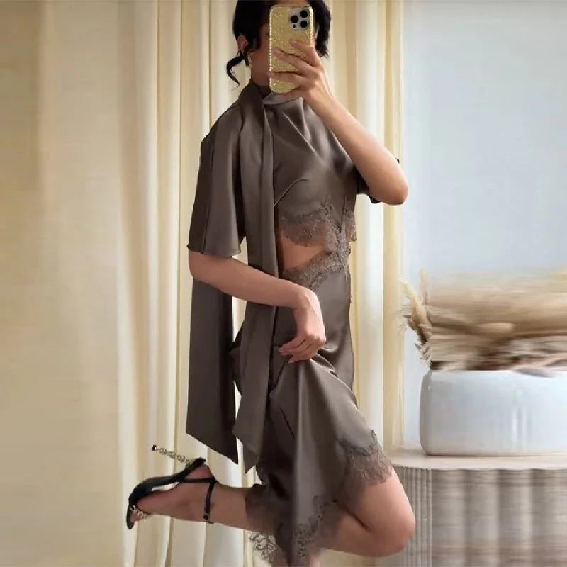 Bianca Cut-Out Satin Mini Dress