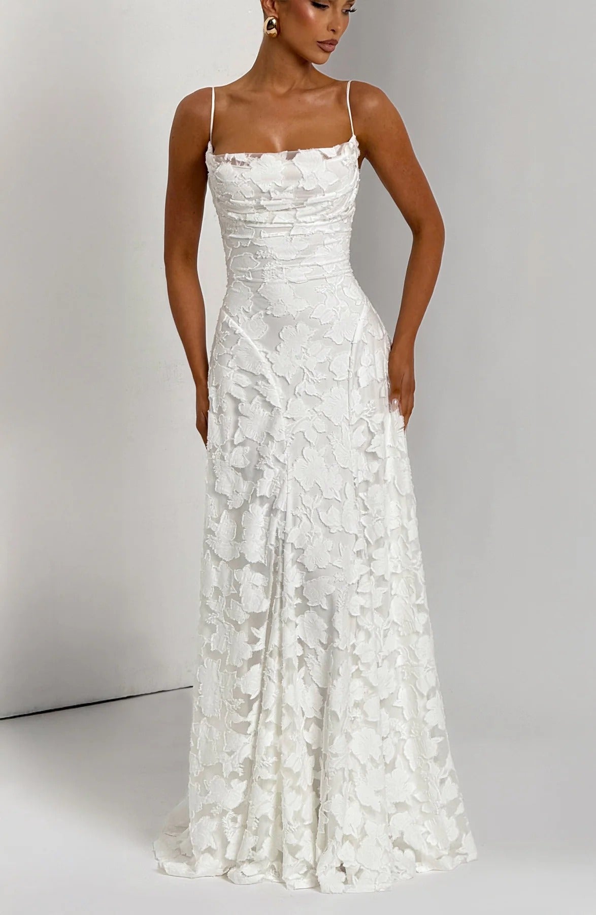 Briella Floral Print Sleeveless Maxi Dress