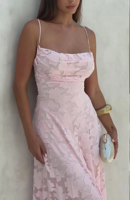 Briella Floral Print Sleeveless Maxi Dress