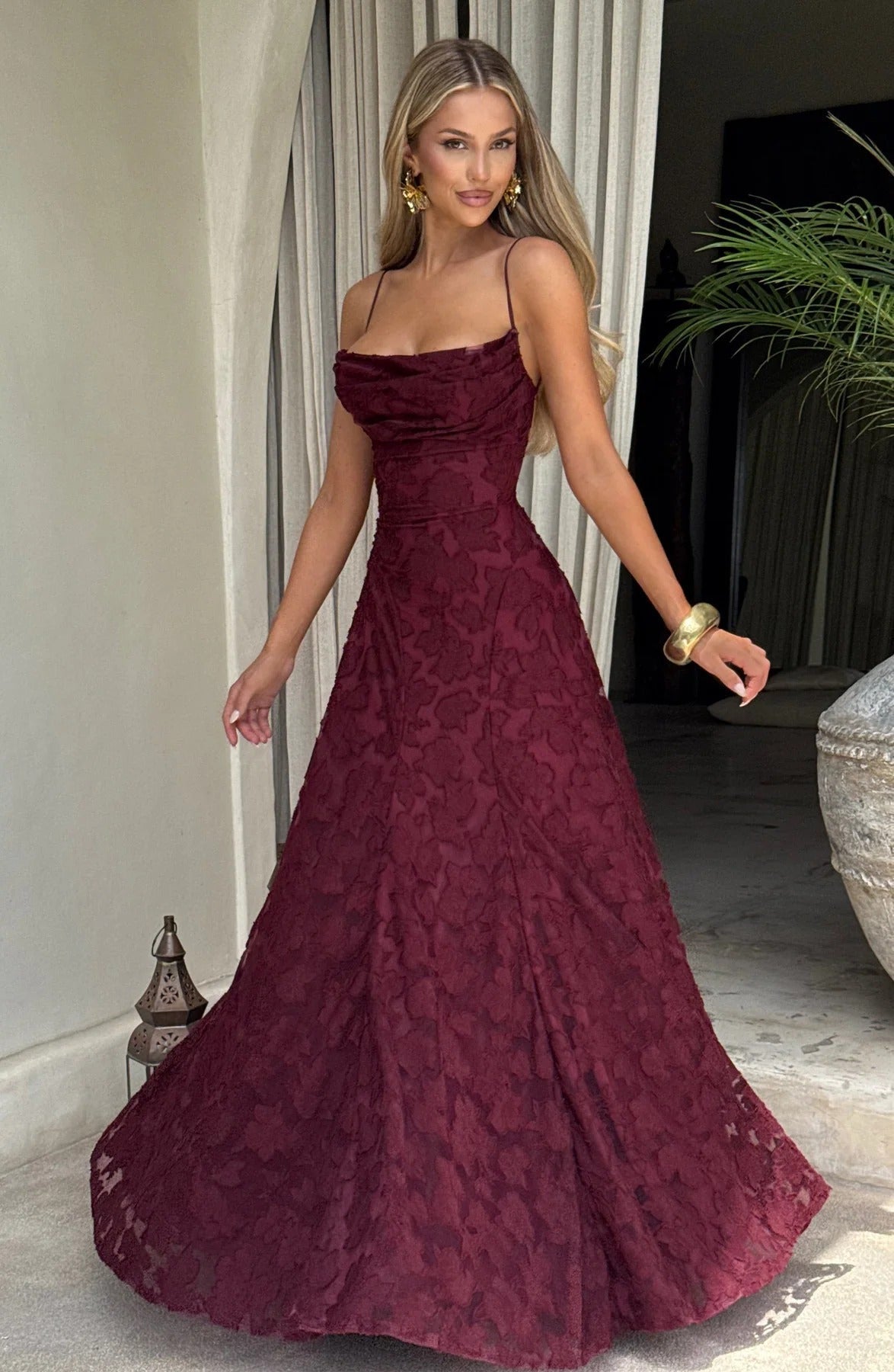 Briella Floral Print Sleeveless Maxi Dress
