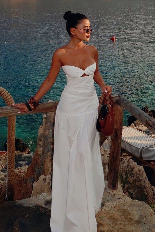 Camilla Cut-Out Schulterfreies Maxikleid