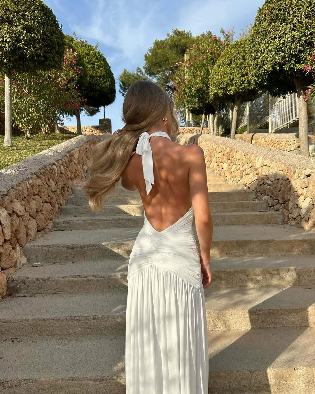 Carly Plunge Halter Maxi Dress