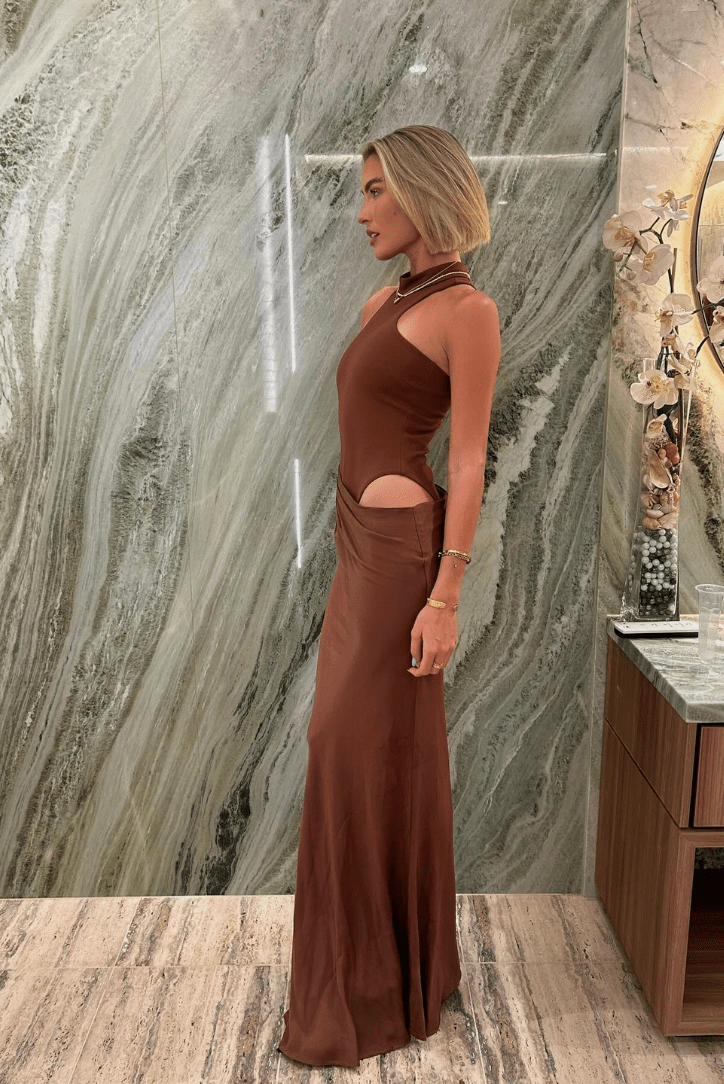Cassia Sleeveless Cut-Out Maxi Dress