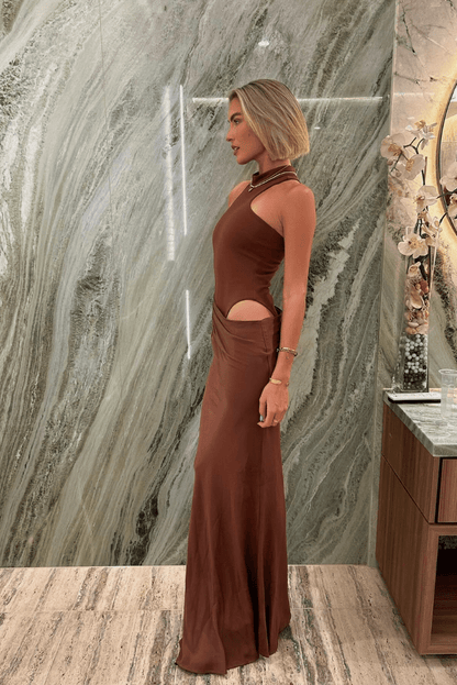 Cassia Sleeveless Cut-Out Maxi Dress