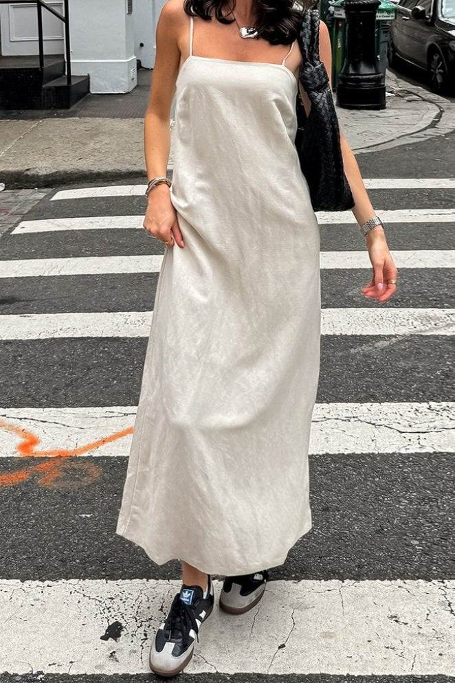 Charmy Square Neck Loose Maxi Dress