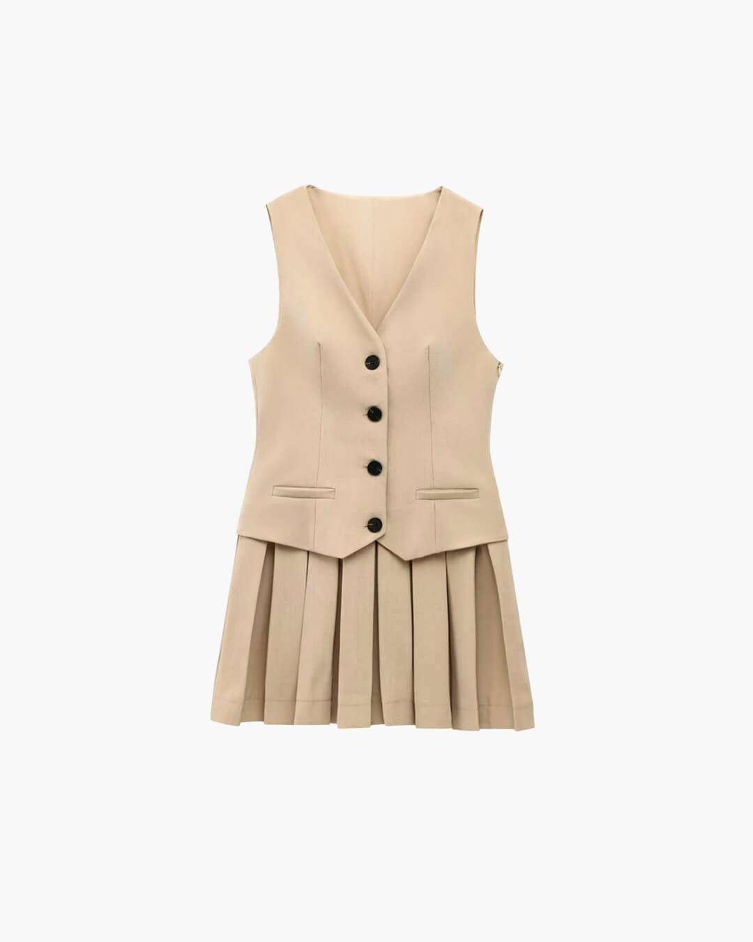 Kinzie Sleeveless Pleated Mini Dress