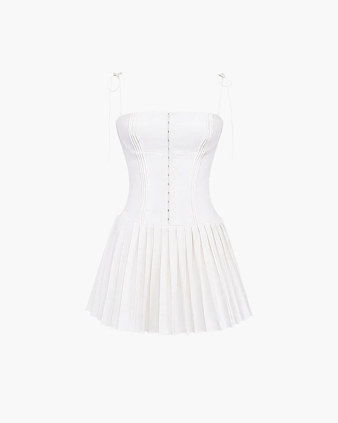 Pleated mini dress