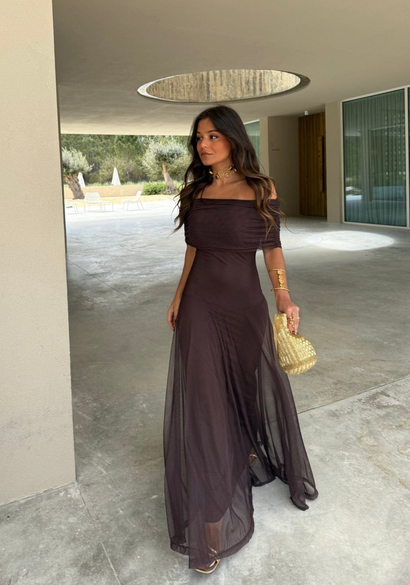 Mesh Maxi Dress