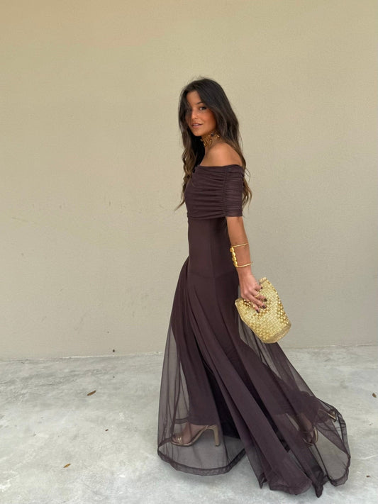 Mesh-Maxikleid