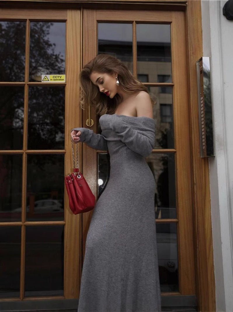 Pullover maxi knit dress