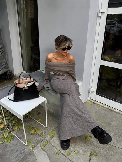 Pullover maxi knit dress