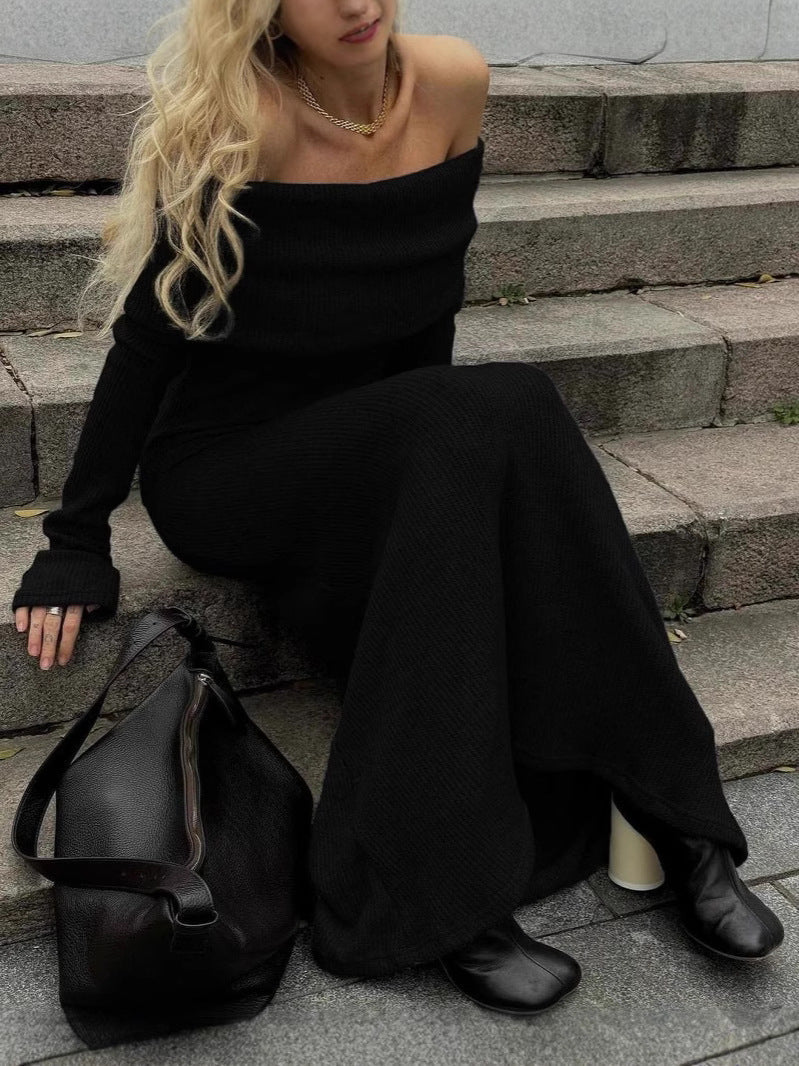 Pullover maxi knit dress